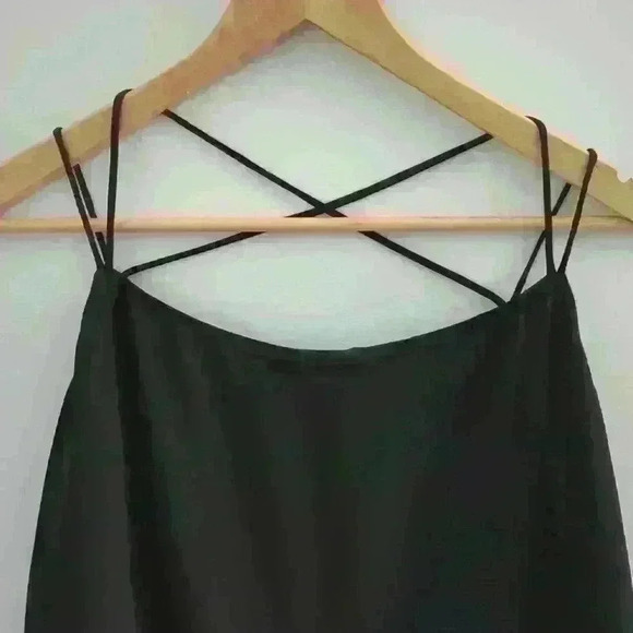 VIOLETA | By Mango Women's Black Crossover Strap Flowy Lined Camilsole - Picture 5 of 5